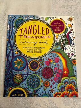 Tangled Treasures Coloring Book by Jane Monk